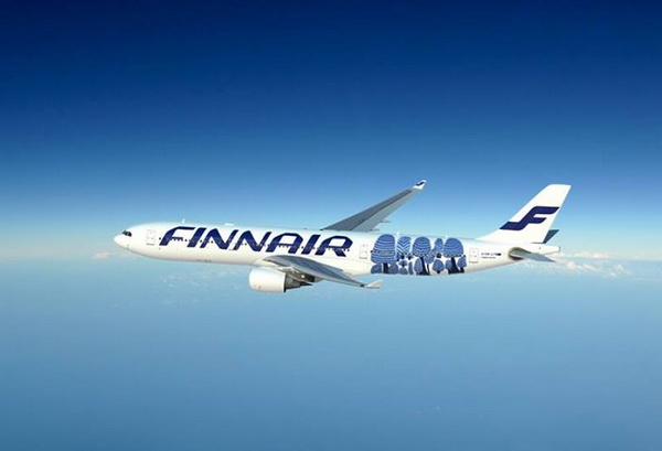 Еще один самолет Finnair раскрасили дизайнеры дома Marimekko
