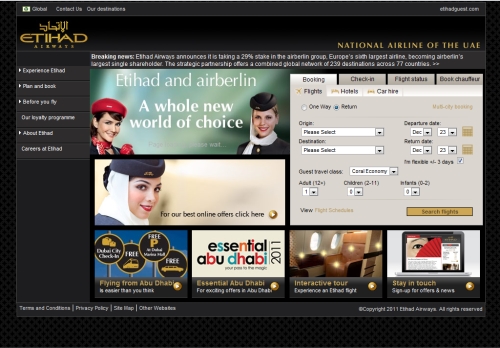 Etihad Airways усовершенствует продажу авиабилетов и систему бронирования