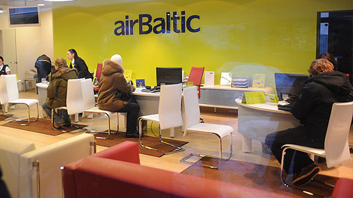 У авиакомпании airBaltic пассажиропоток вырос на 2%